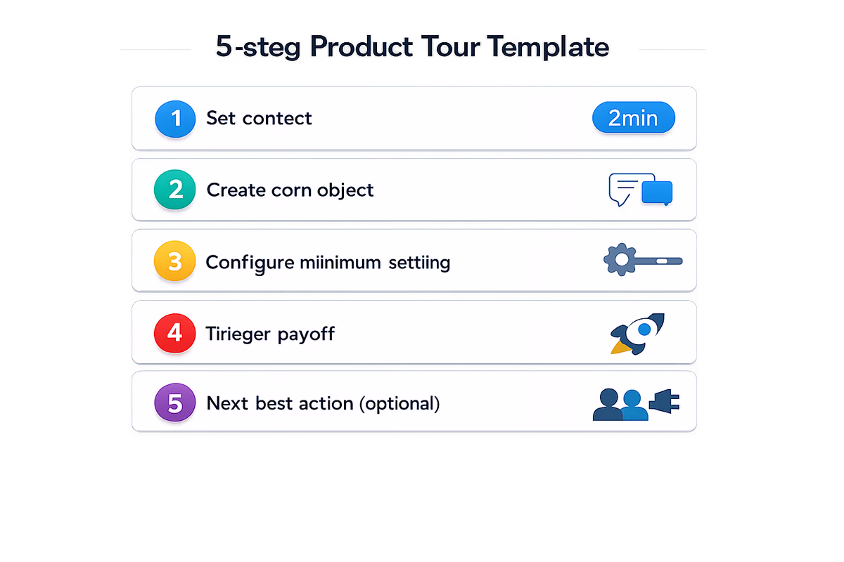 Five-step template for an effective product tour
